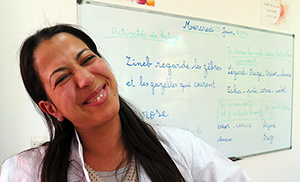 Hasna, French and IT teacher at the center