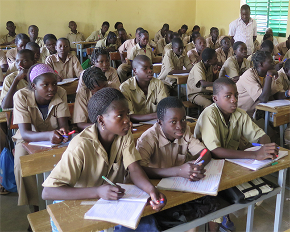 Secondary school classroom