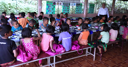 Pasquale Pistorio in Huay Kuk Village Primary School Canteen, Thailand